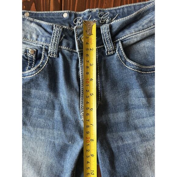 Rodeo Girl By Lis Girls Jeans Size 14 Boot Cut Style Western Flair - Picture 3 of 10